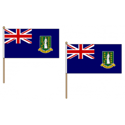 British Virgin Isles Fabric National Hand Waving Flag  - United Flags And Flagstaffs