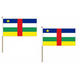 Central African Republic Fabric National Hand Waving Flag  - United Flags And Flagstaffs