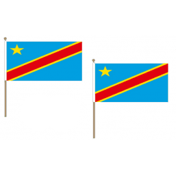 Congo DR Fabric National Hand Waving Flag  - United Flags And Flagstaffs
