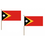East Timor Fabric National Hand Waving Flag  - United Flags And Flagstaffs