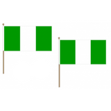 Nigeria Fabric National Hand Waving Flag Flags - United Flags And Flagstaffs